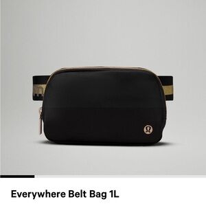 Lululemon Everywhere Bag 1L, black and gold